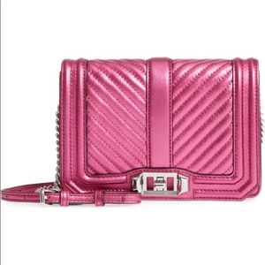 Rebecca Minkoff Small Love Metallic Crossbody